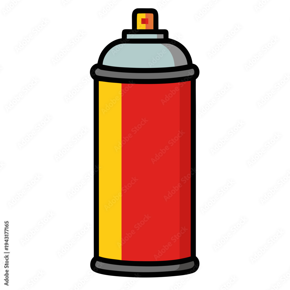 Fototapeta premium Spray Can Graffiti Vector Illustration Urban Street Art Design