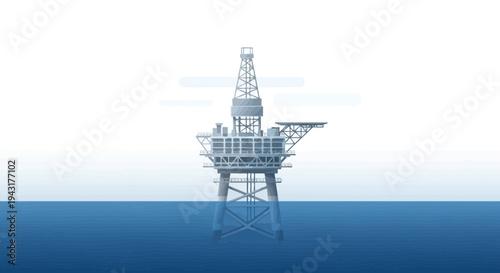 Offshore Oil Rig Platform in the Ocean 1.