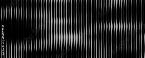 Monochrome abstract image featuring dynamic light waves in black and white, creating a sense of movement with sharp, contrasting lines