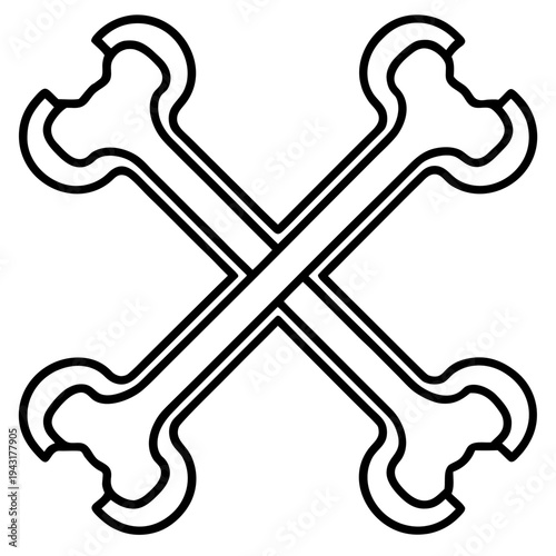 Bold Skull and Crossbones Vector Illustration – Pirate Symbol Graphic Design