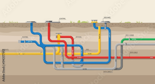 Underground Utility Systems Diagram.