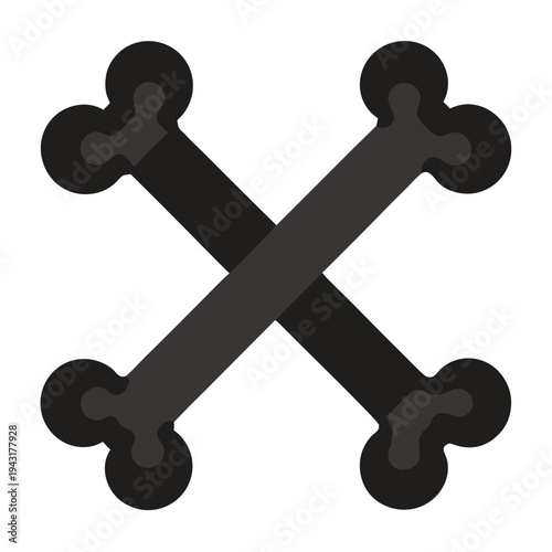 Bold Skull and Crossbones Vector Illustration – Pirate Symbol Graphic Design