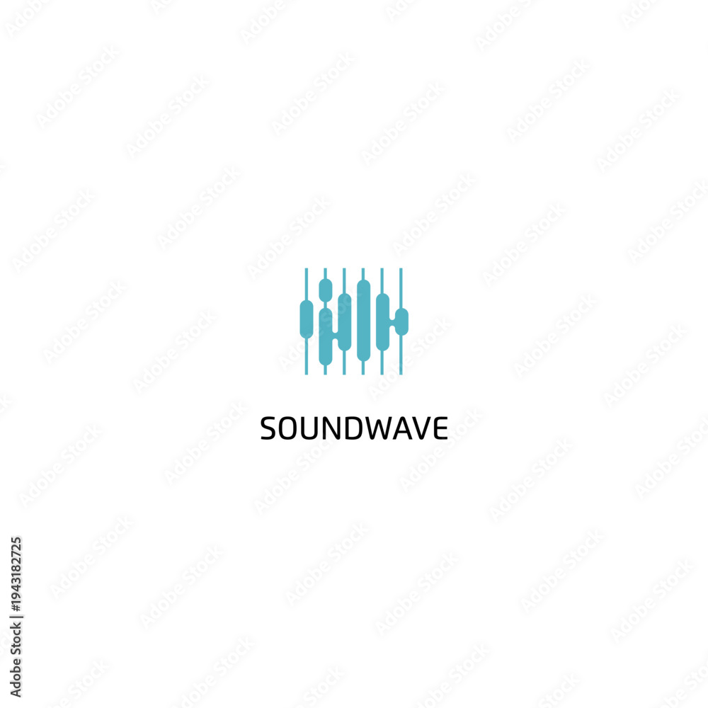 Fototapeta premium Abstract Soundwave Equalizer Logo design