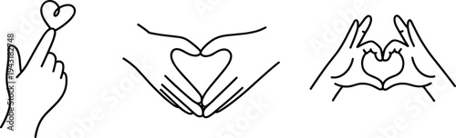 heart shaped hands vector illustration, flat design, love symbols, scalable graphic