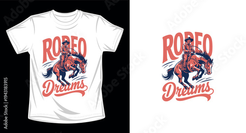 Cowgirl graphic vector art t-shirt design print template