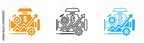 Financial growth and investment icons