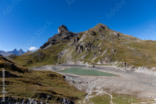 Obraz na plátne Alpine Grand Ban Lake in the Cerces massif, French alps