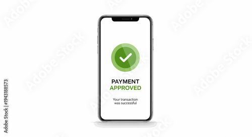 Mobile Payment Confirmation Displayed on Modern Smartphone Screen