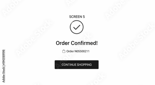 Order Confirmation Screen Displaying Completion And Next Steps Button