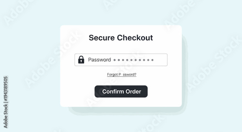 Secure Online Shopping Checkout Process With Password Protection