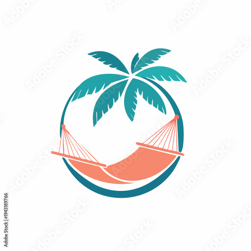 Relaxing hammock under a palm tree, tropical vacation and beach lifestyle
