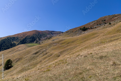 Serene alpine scenery from Pain de Sucre near to Valloire in the Arves massif, French Alps