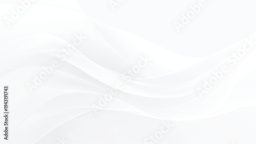 White wavy abstract background with smooth curves