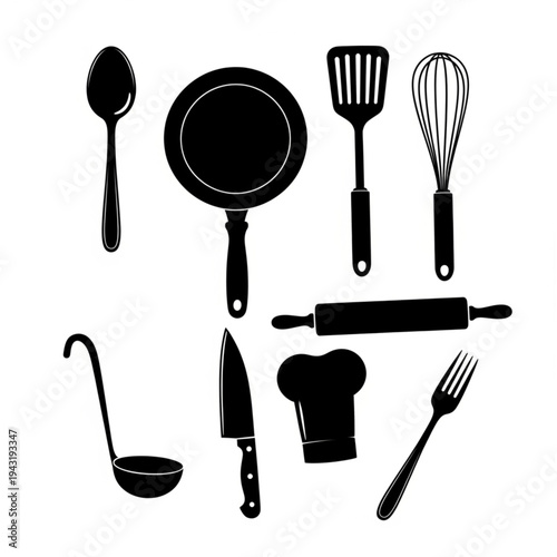 Kitchen Utensils and Cooking Tools Set.
