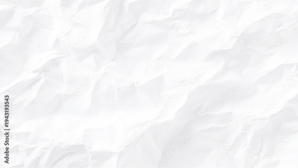 Fototapeta premium Crumpled white paper texture background surface closeup