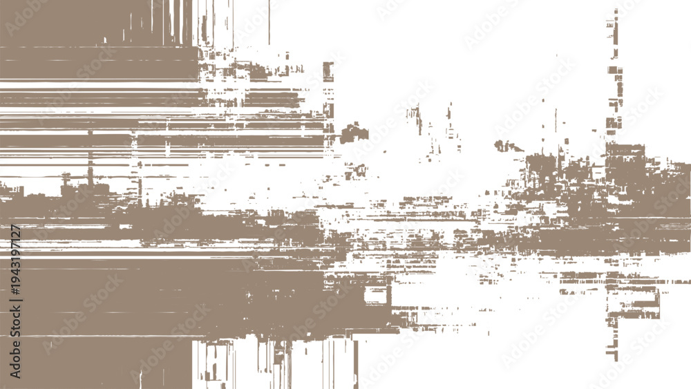 Fototapeta premium Brown glitchy distorted digital error texture pattern