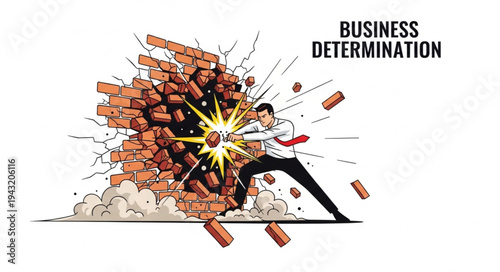 Dynamite Explosion Business Determination Concept.