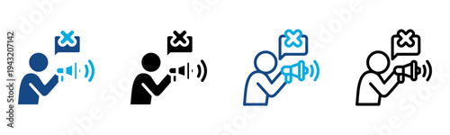 Lies Icon Multiple Style Vector Illustration