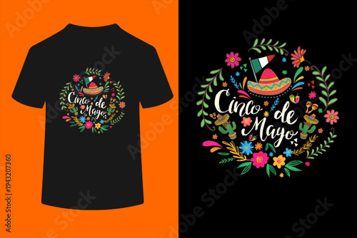 Cinco de Mayo, Funny Mexican fiesta 5 De Mayo T-Shirt
