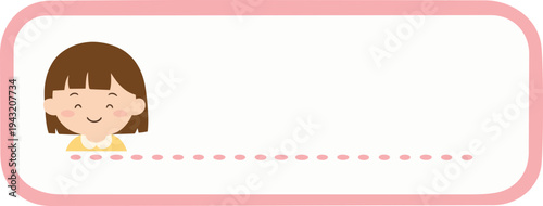 Name Tag_Kindergarten Girl Child Name Tag