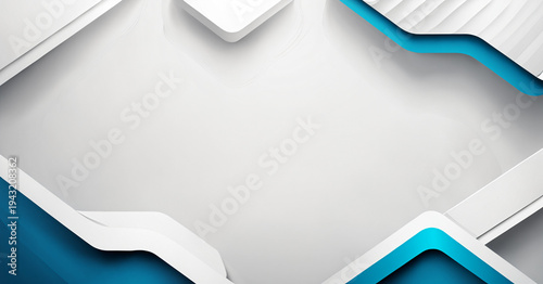 white and blue 3D geometric...