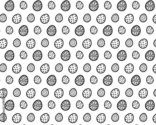 Easter Eggs Seamless Wallpaper Design, Cute doodle seamless pattern with easter eggs, hand drawn easter egg doodle vector illustration, Easter day seamless pattern, doodle Easter egg wallpaper design.