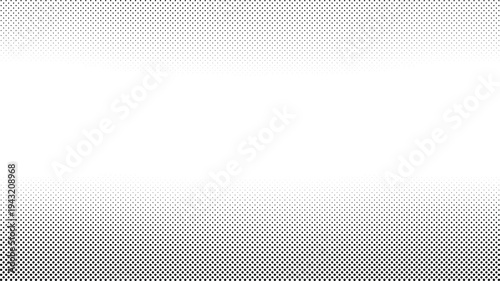 Monochrome Halftone Dots Pattern Abstract Gradient Black White Texture Background