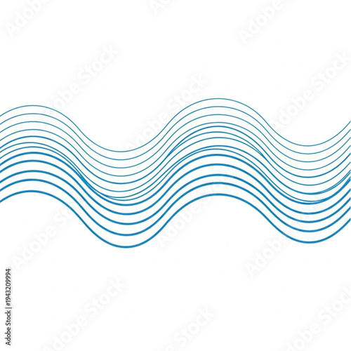 Blue Wavy Lines Pattern Design Element.