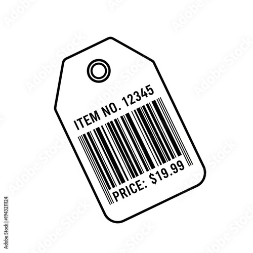 Barcode Label with Price and Item Number.