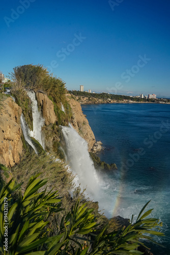 Canvastavla A beautiful waterfall in the marmara in Antalya, Turkey.