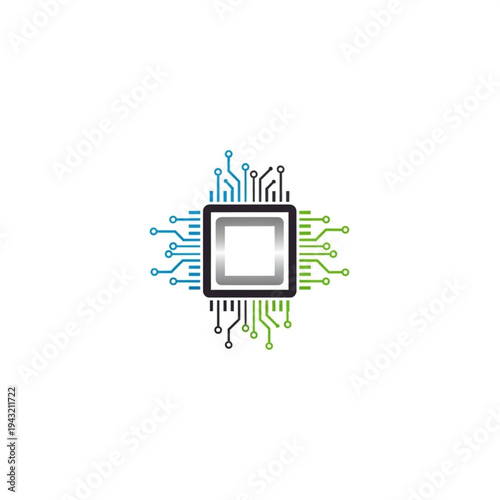 Central Processing Unit with Circuit Board Connections.