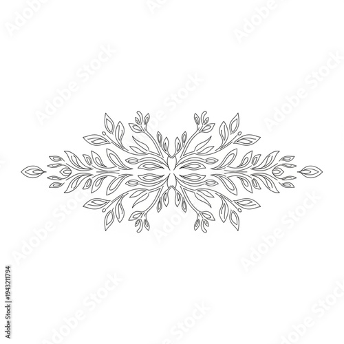 Intricate Black and White Snowflake Design.
