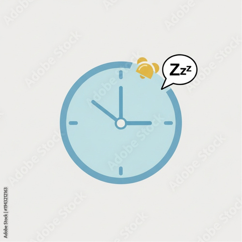Alarm Clock with Snooze Function Illustration.