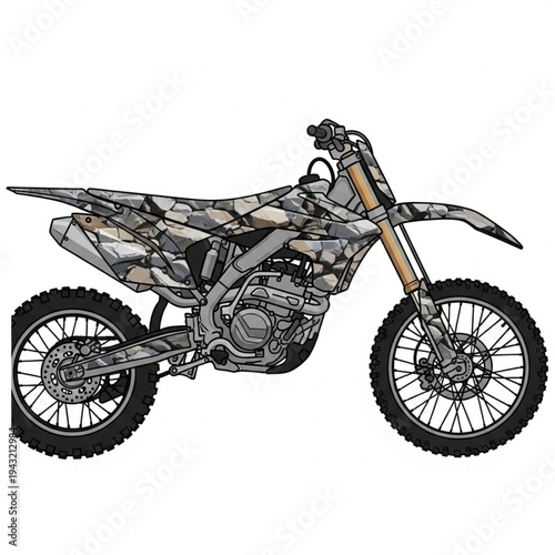 Dirt Bike Motorcycle Off Road Vehicle.