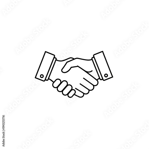 Handshake Illustration of Two People Agreeing.