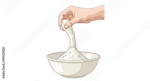 Hand Pouring Water into Colander.