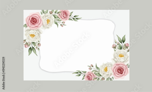 Modern wedding invitation card template minimal elegant romantic marriage ceremony design