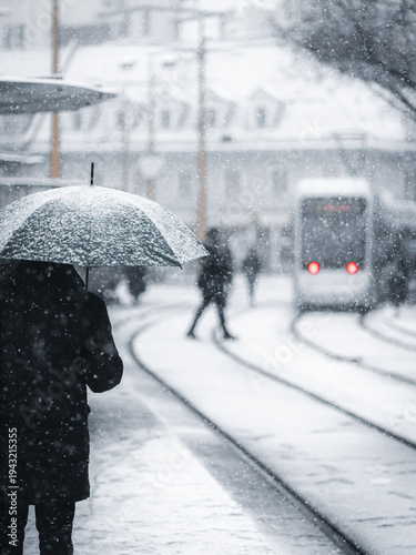 snow on the street