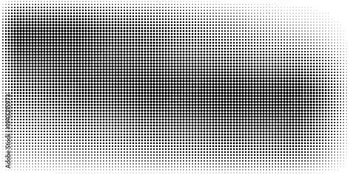 Grunge halftone gradient background. Faded grit noise texture. White and black sand wallpaper. Retro pixelated backdrop. Anime or manga style comic overlay.