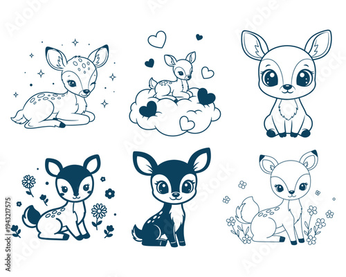 Cute Baby Deer SVG Bundle