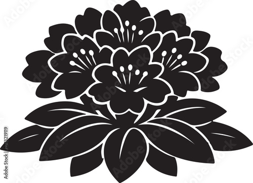 Rose Aster Flower Icon – Vector Illustration