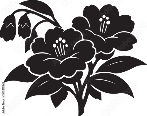 Ruby Bellflower Flower Icon – Vector Illustration