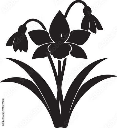 Snow Bell Flower Icon – Vector Illustration