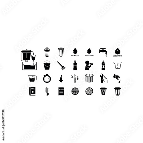 Collection of Coffee Icons and Symbols.