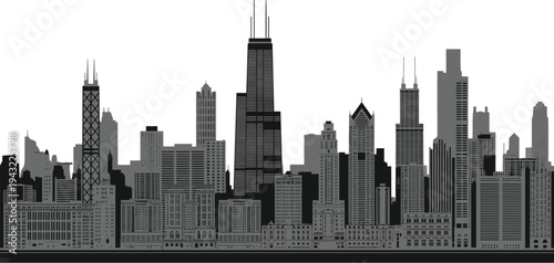 WebCity skyline silhouette illustration, urban architecture, tall buildings, skyscraper design, metropolitan landscape, vector art, black silhouette, isolated, modern, iconic