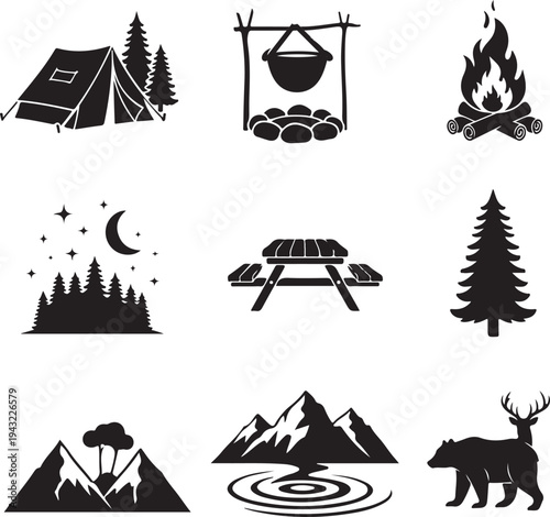 Silhouette of people showing love and care for each other in various ways silhouette