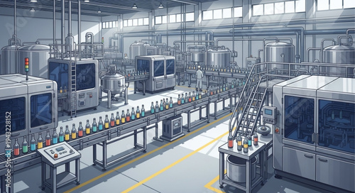 Industrial Factory Production Line Machinery.