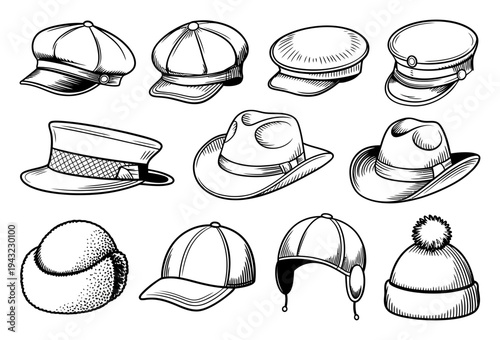 Collection of Vintage Hat