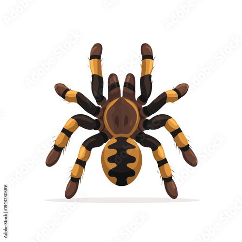 2D flat vector illustration of Tarantula, designed in a clean icon style and isolated on a white background.