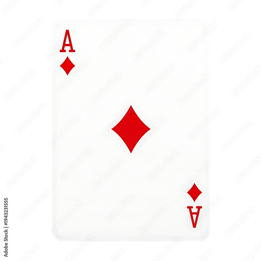 Obraz premium Ace of diamonds playing card